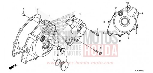 PANNEAU CARTER-MOTEUR G. CRF125FE de 2014